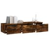 Wall Cabinet Smoked Oak 102 X 30 X 20 Cm Engineered Wood
