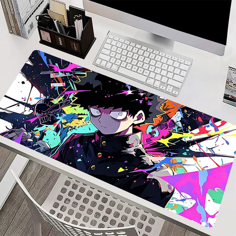 Colorful Mouse Pad Hd Print Gamer Keyboard Pad Mob Psycho 100 Computer Desk Mat Large Gaming Accessories Anime Extended Mousepad
