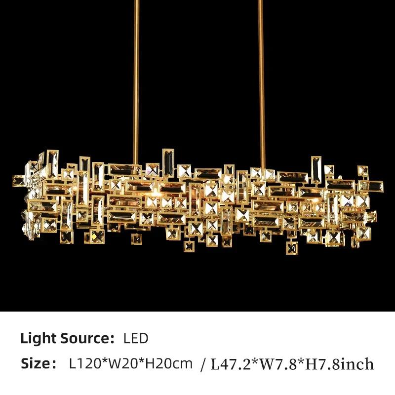 Modern luxury LED crystal chandelier living room kitchen island dining room bedroom Nordic home decoration lighting chandelier