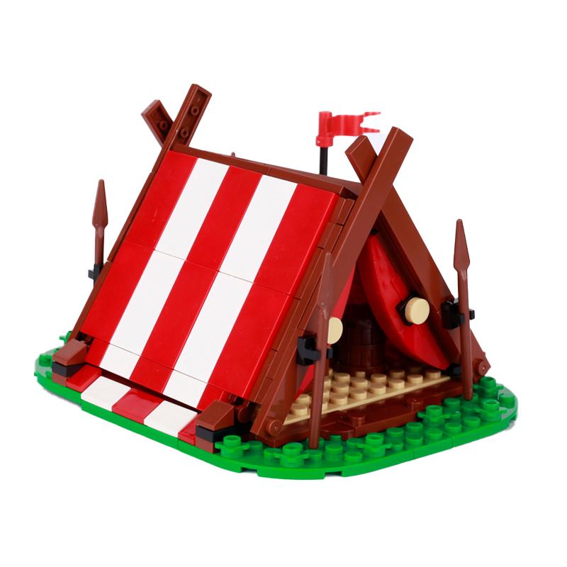 MOC Mittelalterliche Militärische Bausteine Soldaten Figur Zubehör Zelt Waffe Steine Spielzeug