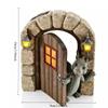 Dragon Garden Decoration Resin Statue Fairy Gate Courtyard Art Outdoor and Garden Door Opening Dragon Wall Carving Decoration (Door Opening)