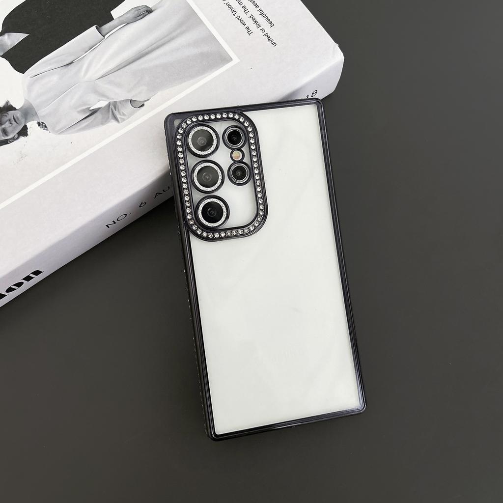 Specchio Ritocco, Adatto per Custodia Telefono Samsung S24ultra Diamante Acqua, Copertura con Supporto Magnetico S23, S22 ULTRA
