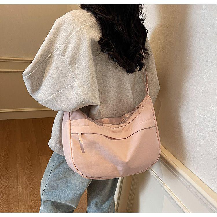 

Нейлоновая спортивная сумка большой вместимости, легкая - женская универсальная водонепроницаемая кроссбоди 2025 розовый