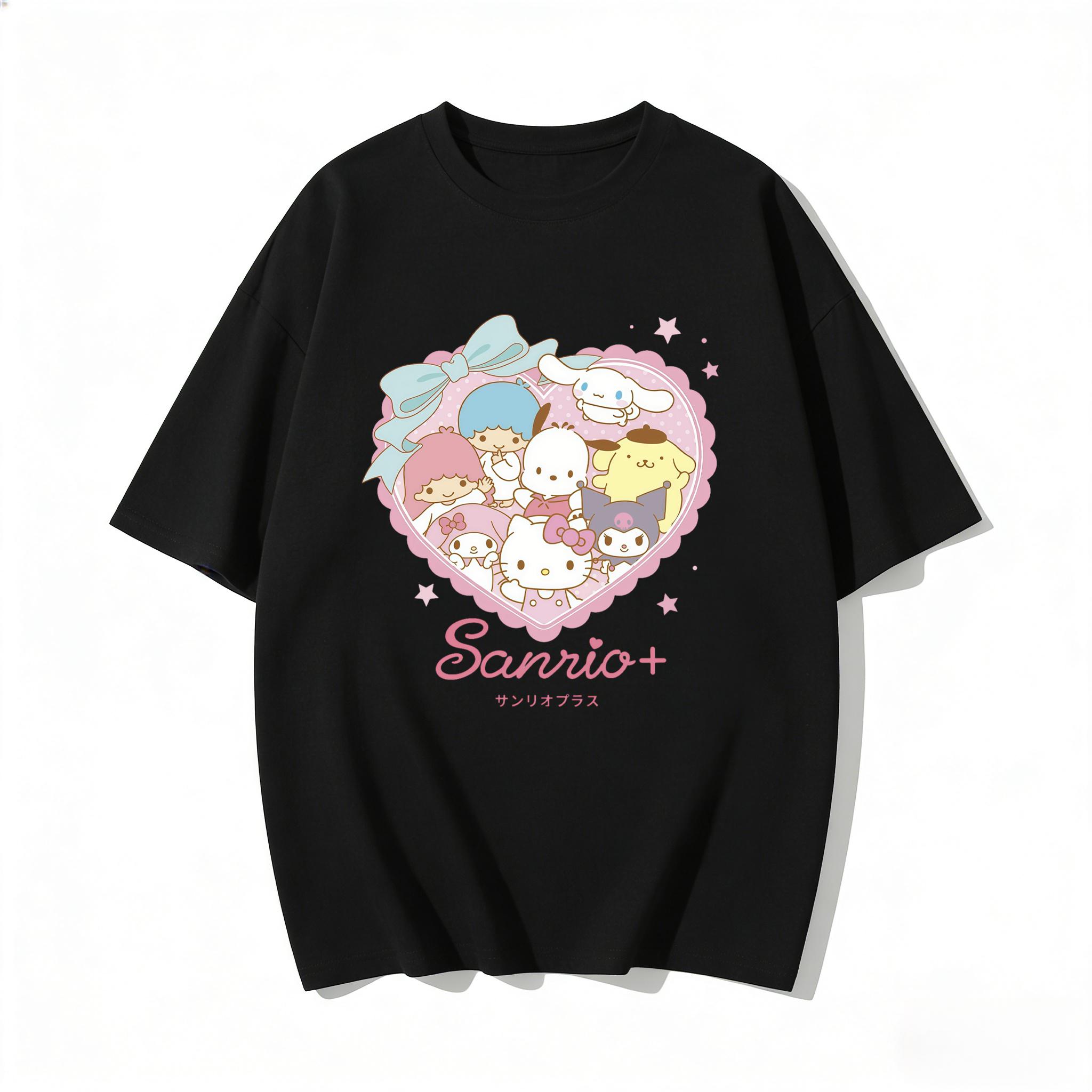 

2026 Summer Cute Mountain Shape Series Heart Pattern TShirt for Women Casual ShortSleeved TShirt Perfect for Outdoor Wearing S