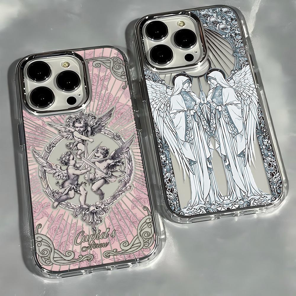 Phone Case For Retro Cupid Angel iPhone 17 16e 16 15 14 13 12 11 Mini Pro Max X XR XSMAX 8 7 Air Plus Transparent Soft Cover