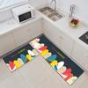 Washable Kitchen Floor Rugs Cute Anti -Slip Long Rug Mat For Kitchen Decoration Outdoor Doormat Interior Entrance Door Mats