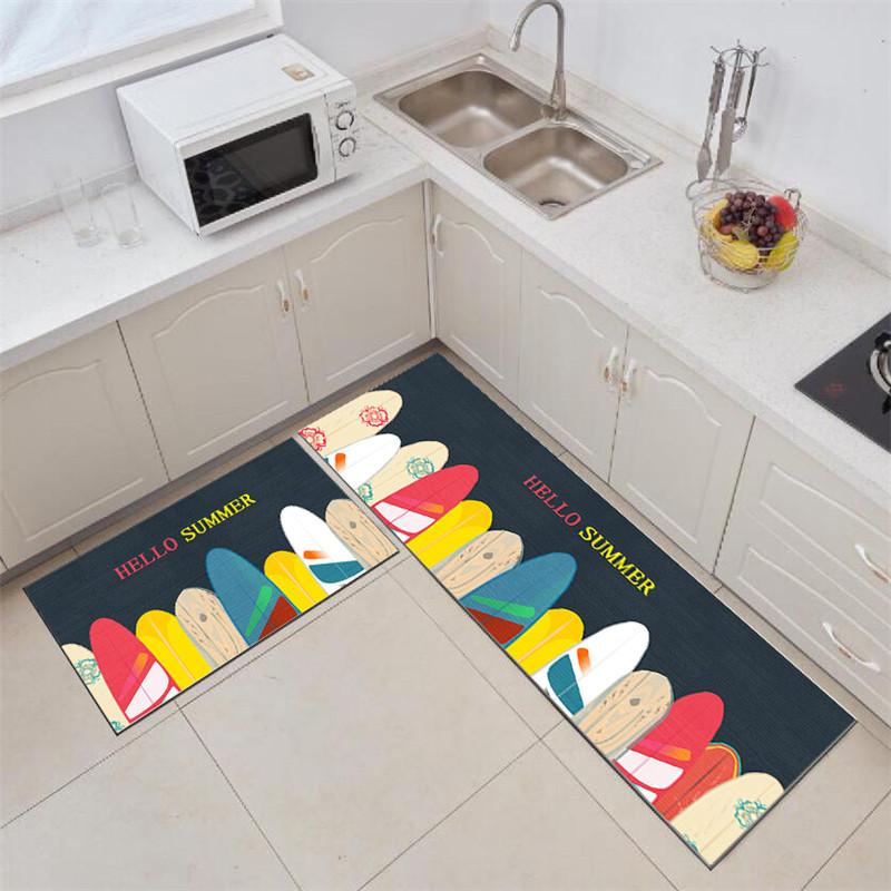 Washable Kitchen Floor Rugs Cute Anti -Slip Long Rug Mat For Kitchen Decoration Outdoor Doormat Interior Entrance Door Mats