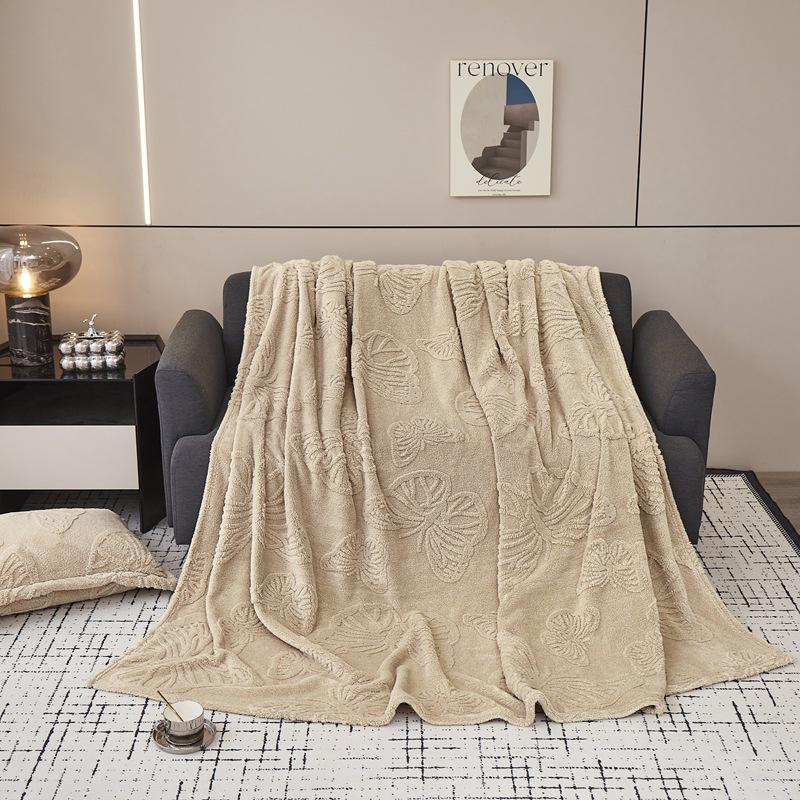 Luxurious Thick Jacquard Taffeta Blanket - Perfect for Sofa, Naps, or Special Occasion Gifts