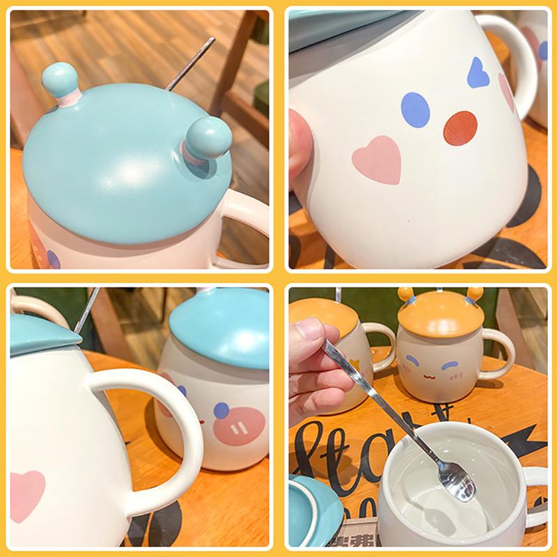 Creative Trend Couple Cup Coffee Mug New Year Mugs Mug for Tea Cups and Mugs Drinkware Original Beautiful Beer Funny Ceramic Lid