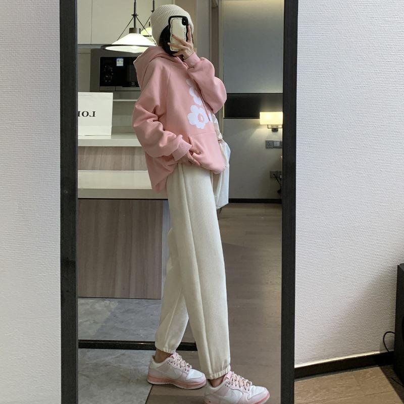 Chenier Wide-leg Pants Children's Autumn and Winter New Straight Casual Loose Leggings Sports Waffle Sweatpants