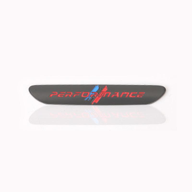 BBKY7 1Pcs Metal Performance Car Side Fender Rear Trunk Emblem Badge Sticker Decals for BMW M 1 3 4 5 6 7 Car Decorations Stlying