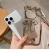 Glitter Lanyard Silicone Case with Bracket for iPhone 13/14/15 Pro Max & 16