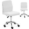 Ilanz White Cosmetic Stool With Backrest On Wheels Up To 150 Kg