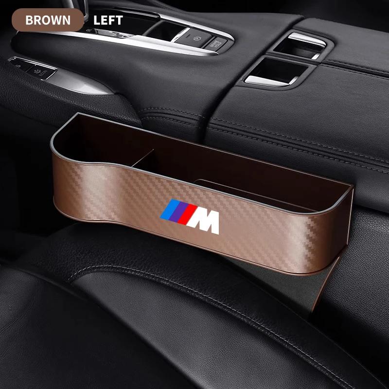 Car Seat Crevice Storage Box Seat Gap Slit Pocket Catcher Organizer For BMW M M3 M5 M6 X3 E46 E90 F30 G20 E36 E34 X6 G20