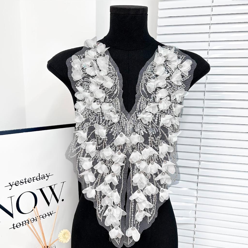 Heavy Industry Nail Drill Three-Dimensional Flower Cloth Sticker Versatile Wedding Dress Accessories Lace Diy Accessories