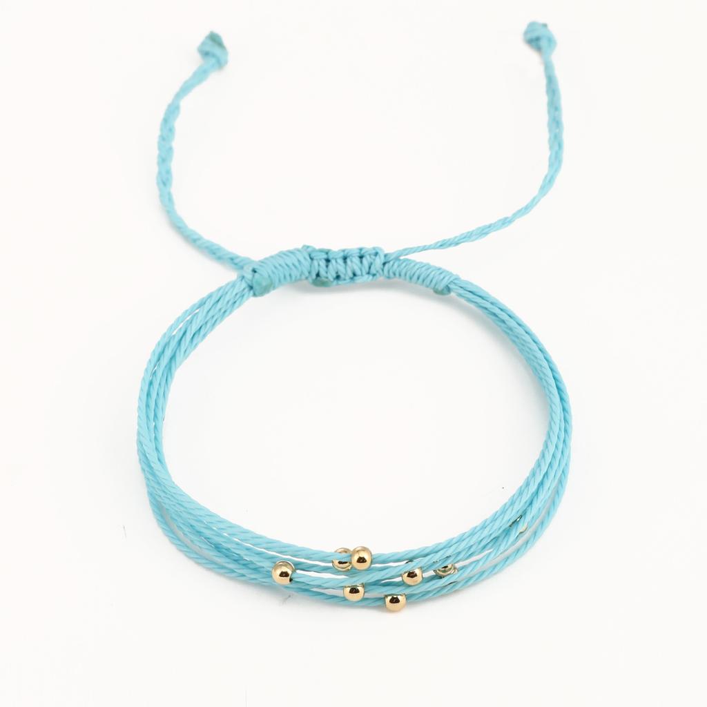 Vlen Wasserdicht Wachsschnur Geflochtenes Armband Mehrsträngig Verstellbares Handband Surf Strand Boho Schmuck für Damen Geschenk Umweltfreundlich