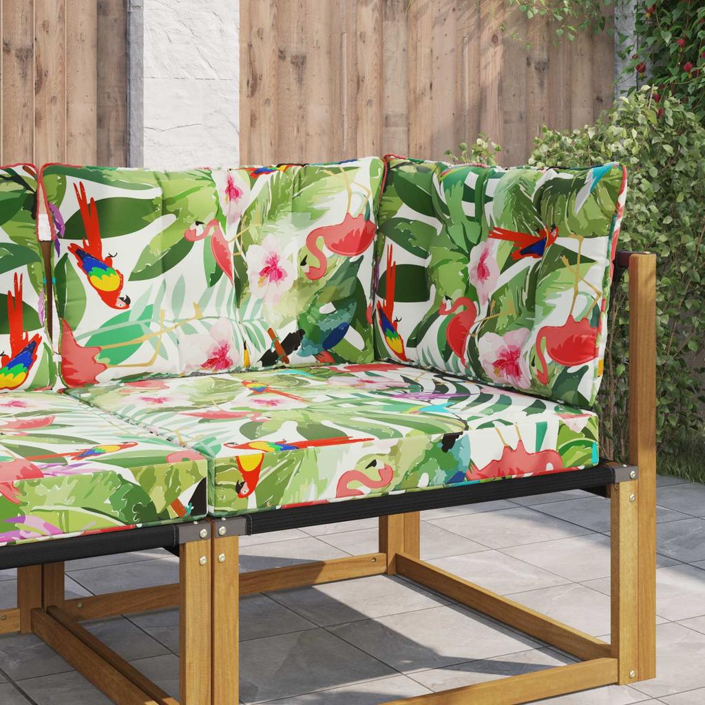 Outdoor Sofa Cushion Set 3 Pcs Multicolored Polyester