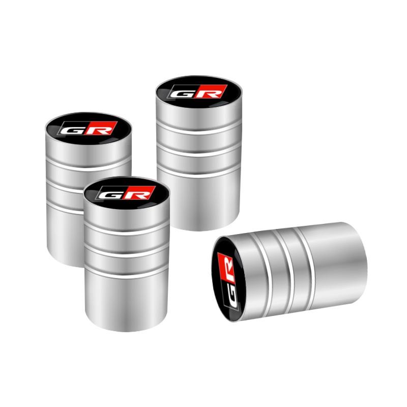 4pcs Car Wheel Tire Valve Stem Caps Airtight Cover For Toyota GR Sport Corolla CHR Yaris Rav4 Hilux Aygo Prius Auris Cruiser