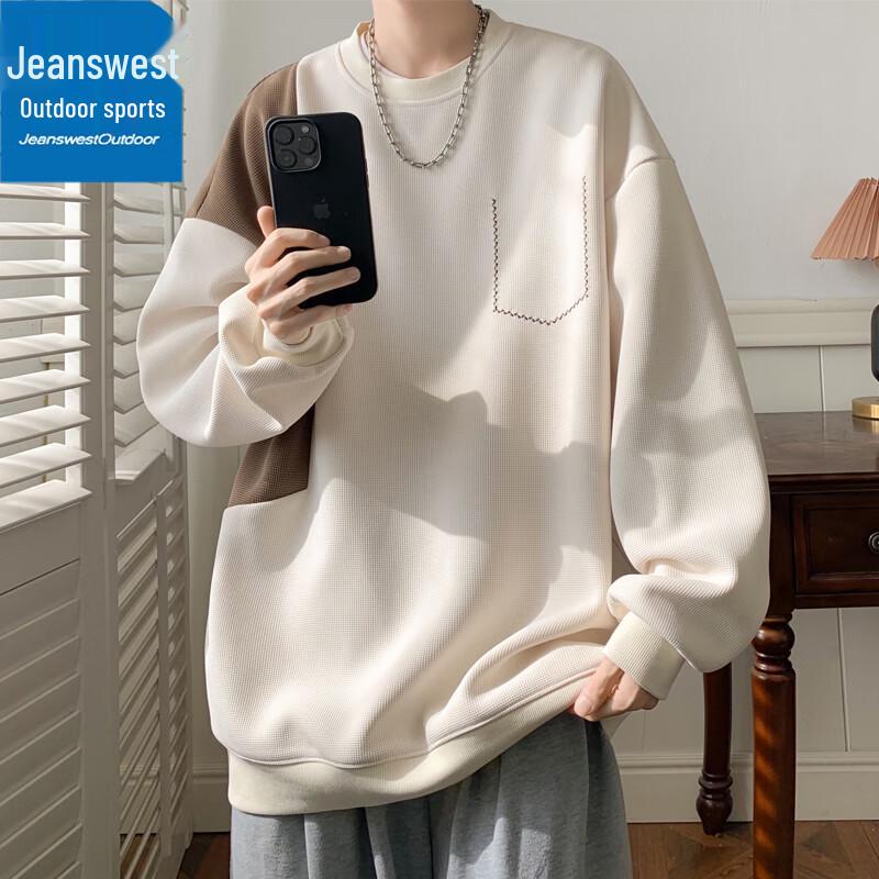 

Zhenweis Men s Casual Round Neck Long Sleeve Sweatshirt 4XL