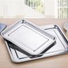 Deepen Barbecue Tray Thickened Serving Trays Stainless Steel Rectangular Dinner Plate  Doctor