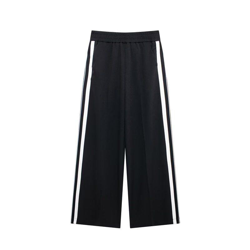 Fashion Style 2024 Fall and Winter New Women's Clothing Side Stripes with Decorative Lapel Long Sleeves Outwear Pants 1165332