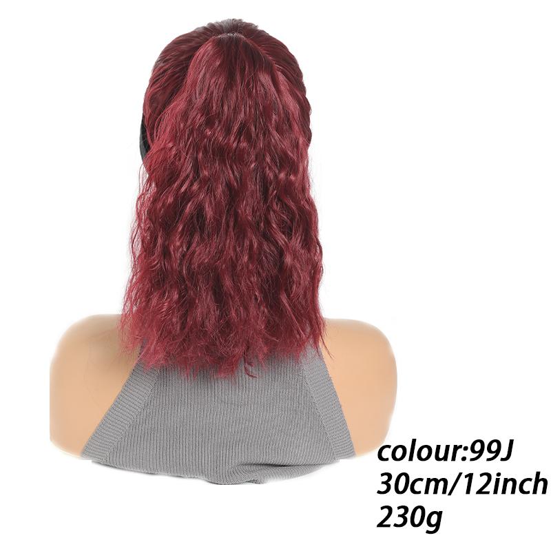 Adjustable Hat Wig with Curly Hair and Ponytail - a Combination of Sporty and Fashionable Synthetic Hat Wigs