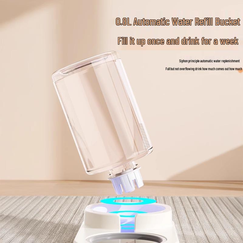 Portable Detachable Cat Face Split Feeder & Waterer with Built-in Measuring Ruler