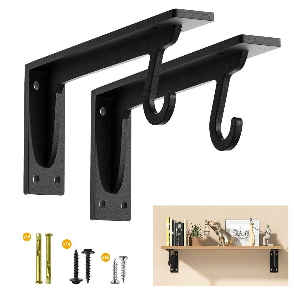 Wytrzymały wspornik półki szafowej Solidny trójkątny wspornik metalowy Montowany na ścianie wieszak Ogród