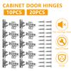 10/20Pcs Door Hinge Stainless Steel Cabinet Door Hinges Hydraulic Damper Buffer Soft Close Quiet Wardrobe Door Concealed Hinges