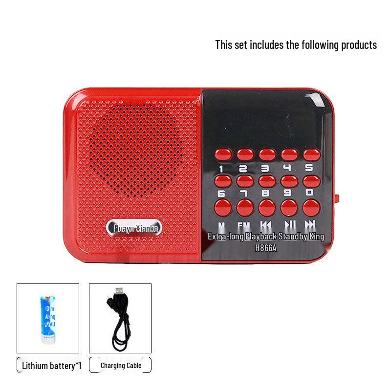 Jinzheng S61 Portable FM Radio & Speaker with Card-Playing Function for High Volume Audio
