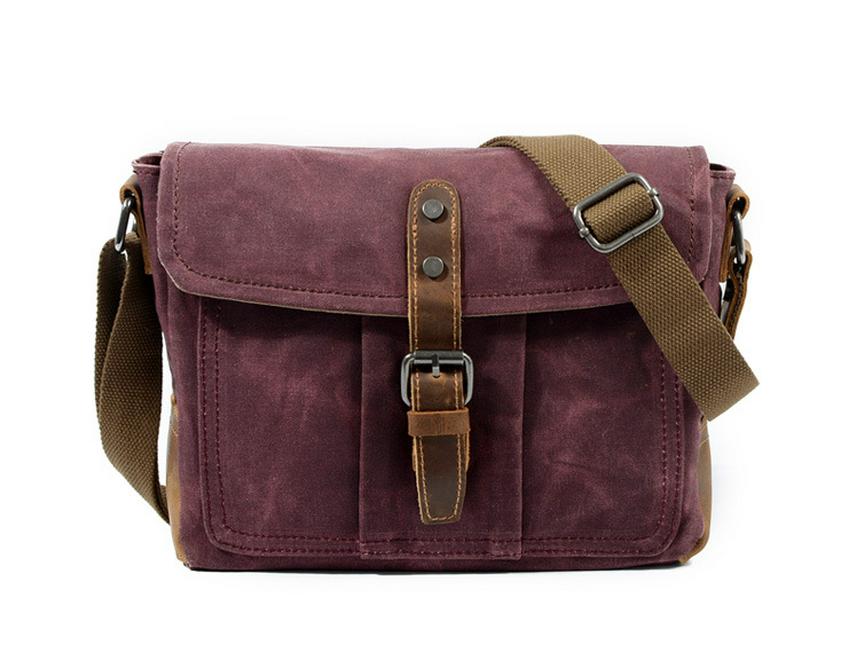 Męska Retro Wodoodporna Płócienna Torba na Ramię Crossbody - Codzienna i Prosta
