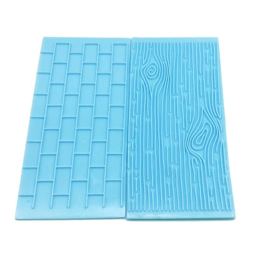 6pcs/set Color Random Stone Tree Bark Shape Embossed Bake Tool Fondant Cake Cupcake Decorating DIY Mold Tools  Cake Moulds