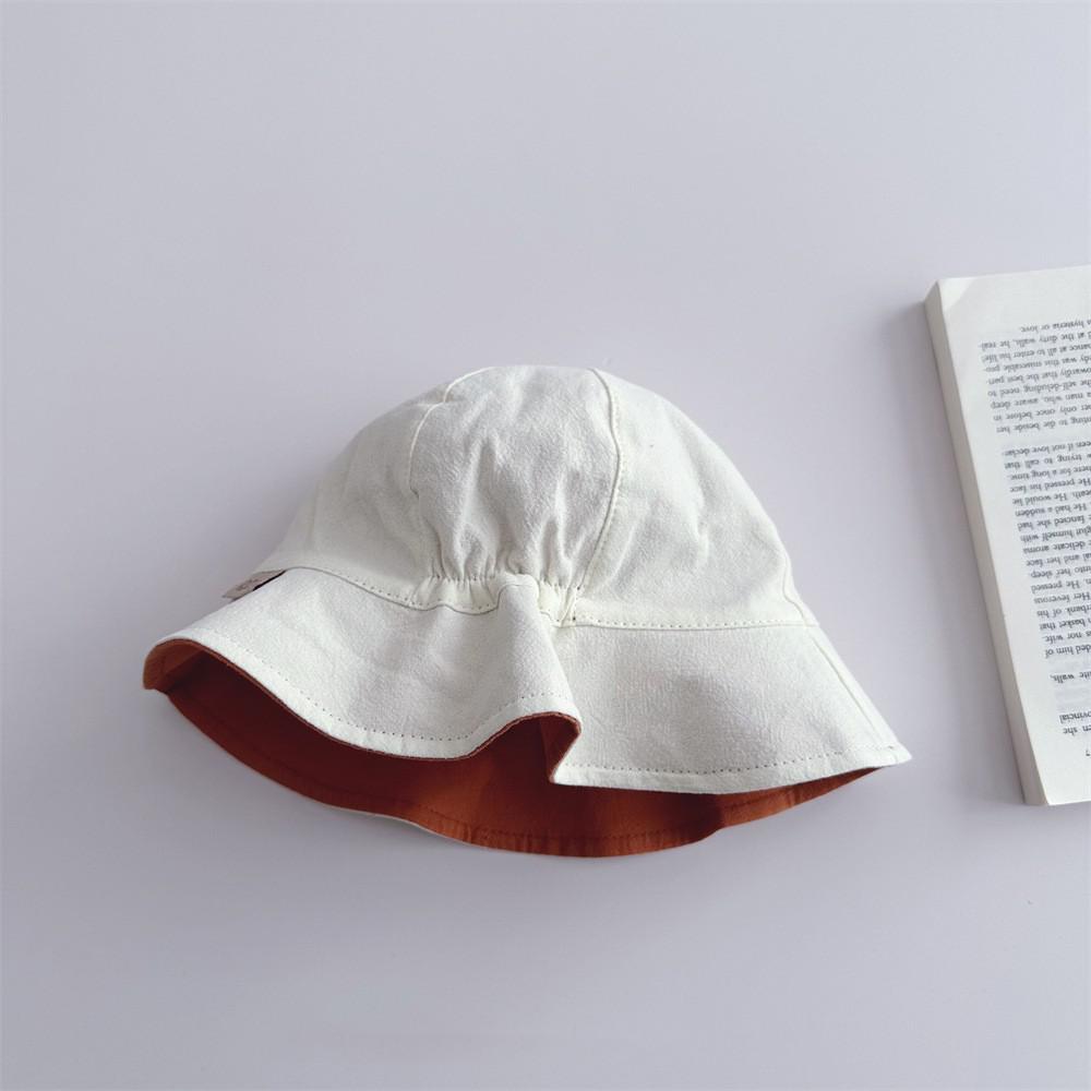 

Baby Hat Spring Kids Striped Lacing Fisherman s Cap Girl Baby Casual Sunscreen Hat Infant Cotton Caps Boy Windproof Basin Hats 45-48cm