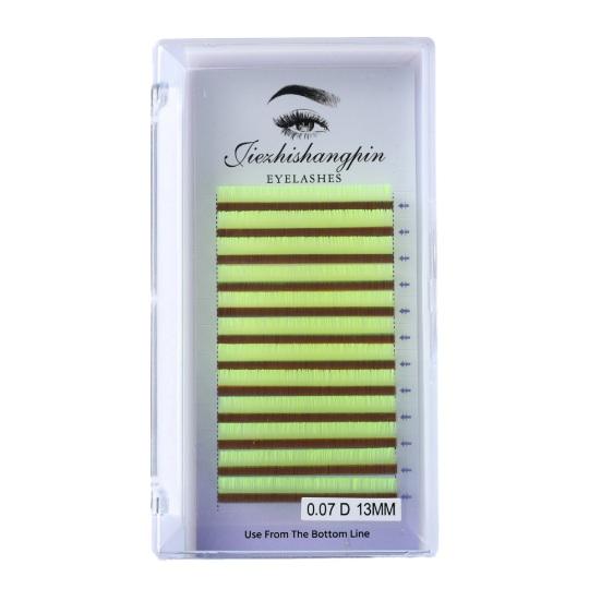 1 Box Fake Eyelash UV Eyelash Extensions Colorful Fluorescent Lash Multi Colored Mixed Stage Performance Curled Long Artificial Eyelash