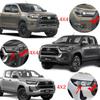 Araba Aksesuarları ABS Siyah Kapı Kolu Kapak Araba Styling Toyota Hilux Revo Rocco 2016 2017 2018 4x4