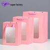 Skylight Display Handbag - Transparent Flower Christmas Gift Bag with Window