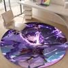 1pc Genshin Impact Beelzebul2 Design Printed Area Round Carpet for Bedroom Living Room Home Decor Rugs Mat Non Slip Mat Rug for Bedside