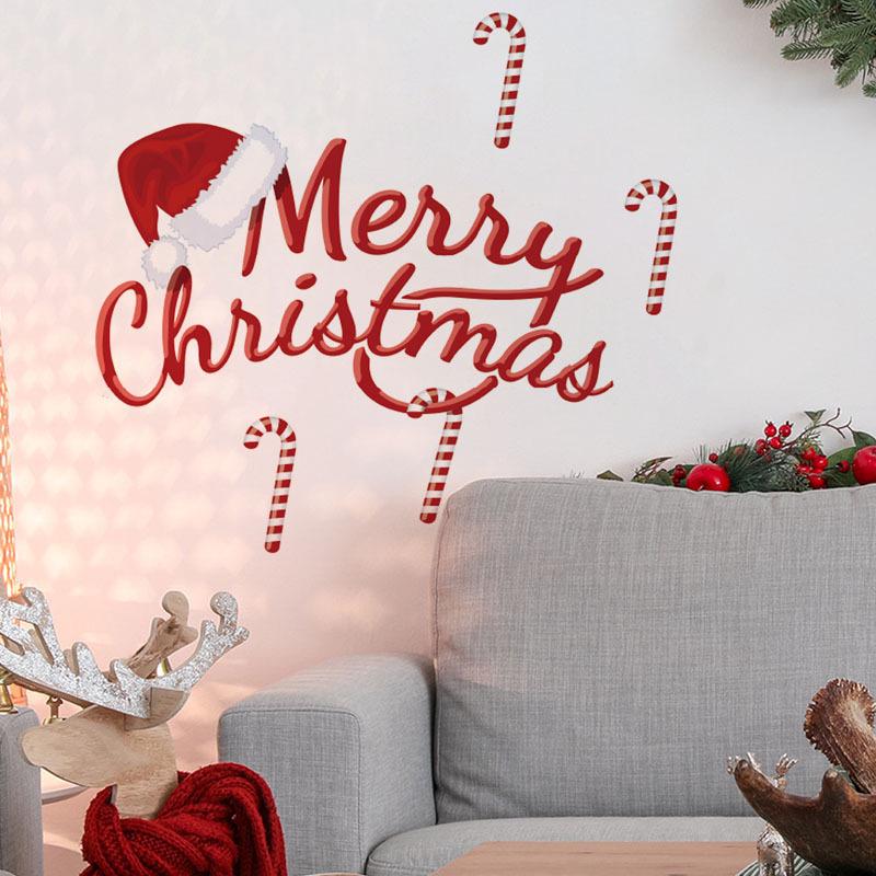 Christmas Hat Self-Adhesive Wall Sticker for Living Room, Study, Bedroom, and Door Decor