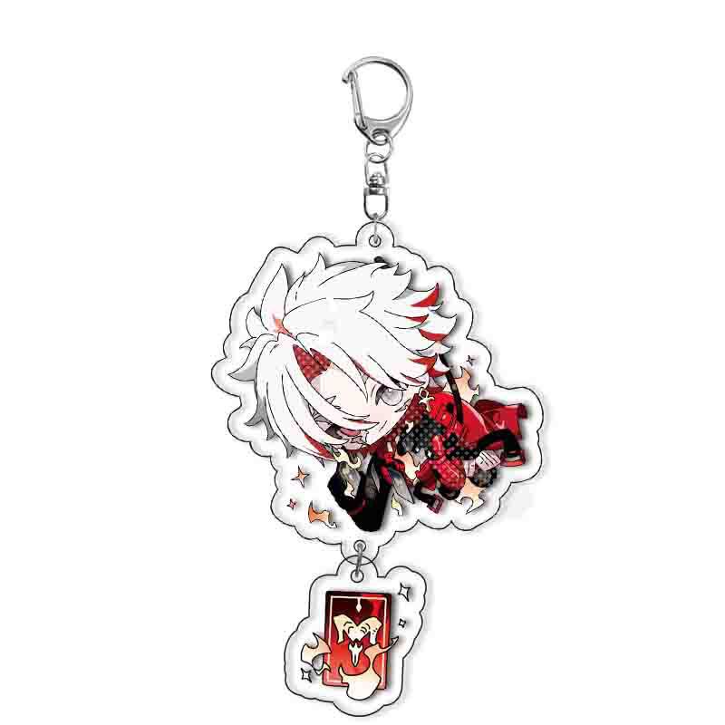 Wuthering Waves Anime Acrylic Keychain Scar Kakaro Rover Jinhsi Changli Creative Double Sided Pendant Keyring Game Peripherals Carry Mini Lightweight