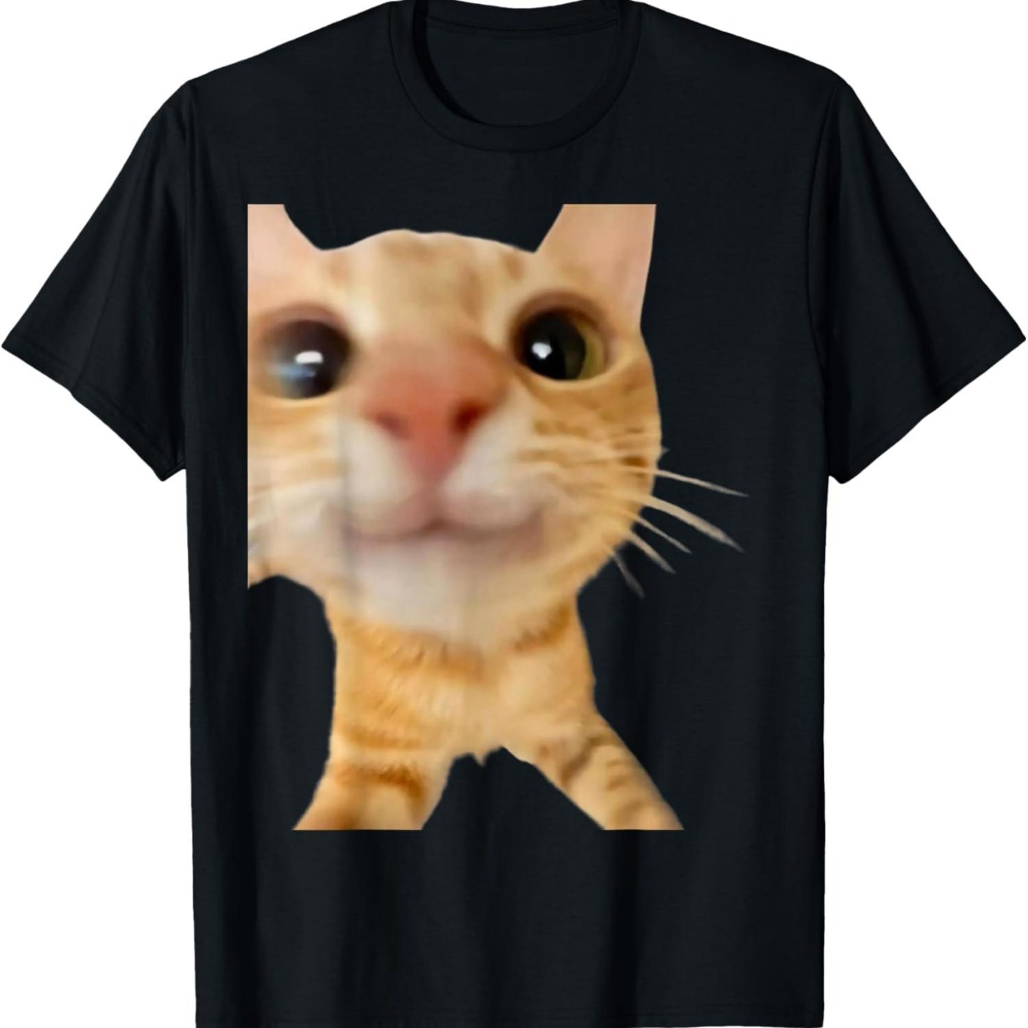 Cat meme funny T-Shirt for Men Women S