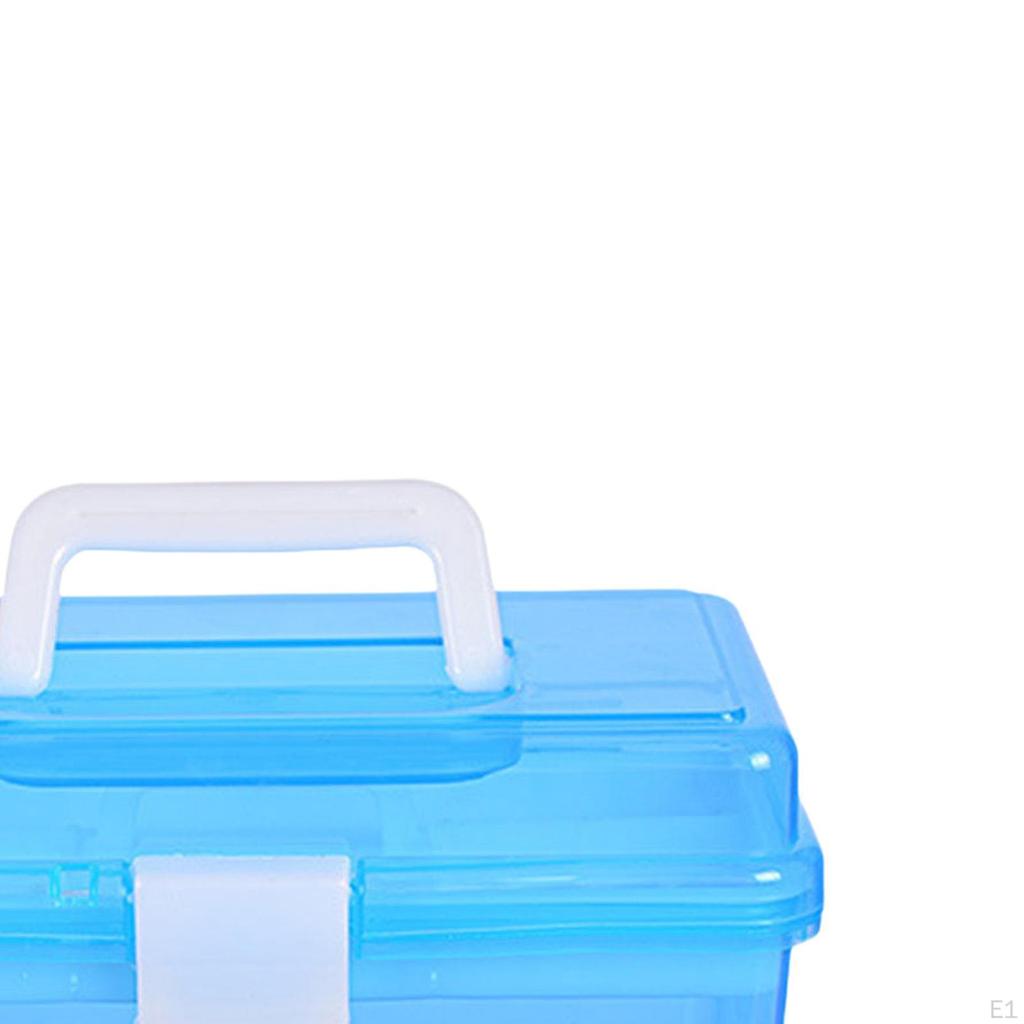 Nail Tools Storage Box Manicure Holder Handheld with Handle Organizer for Travel School Sewing