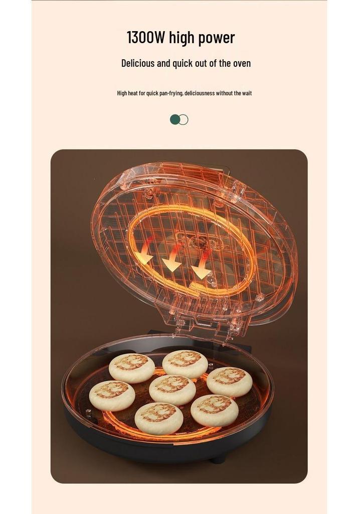 Padella Elettrica Doppia per Torte & Piadine - Padella Multifunzione Grande per Crêpes & Grigliate
