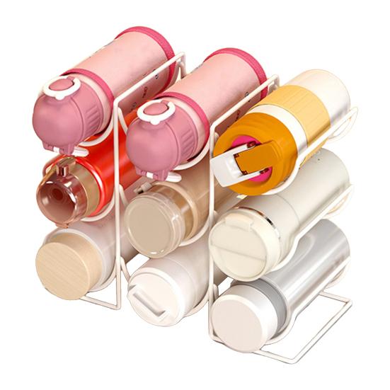 Portabottiglie d'acqua impilabile per armadietto da cucina, piano di lavoro, tazza ad alta capacità, portatazza da viaggio