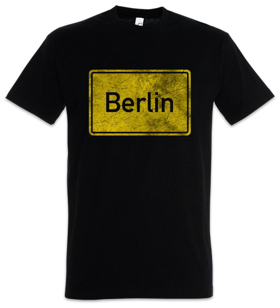 Berlin Road Sign T-Shirt Stadt Fun Ortsschild Deutschland Germany City Symbol L