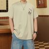 Large Size Soft Sports Casual Hundred Stretch Wrinkle Loose Men's Fashion Short Sleeve Top Comfortable T Shirt
