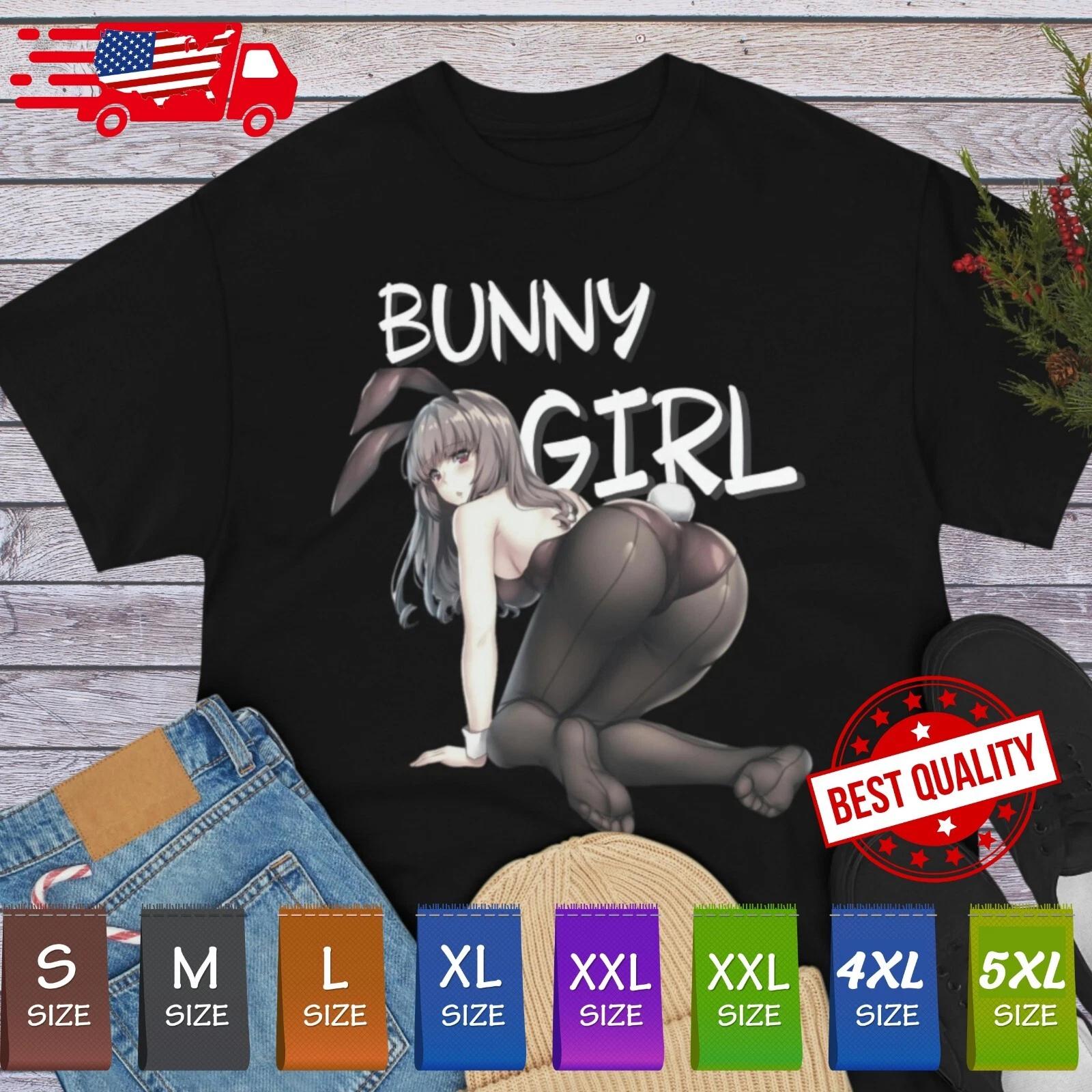

Bunny Waifu Anime T Shirt Fashion Sugoi Kawaii Otaku Manga Japan Shirt Black S