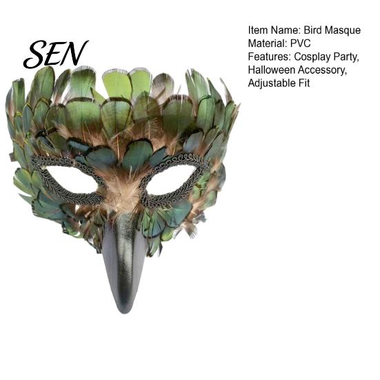 Máscara de Pico de Pájaro Única, Misteriosa Pluma Águila Animal Media Decorativa Pluma Cara Máscara de Disfraz para Halloween, Mardi Gras,