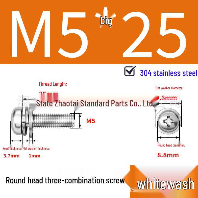 304 Stainless Steel Small Pan Head Phillips Screw