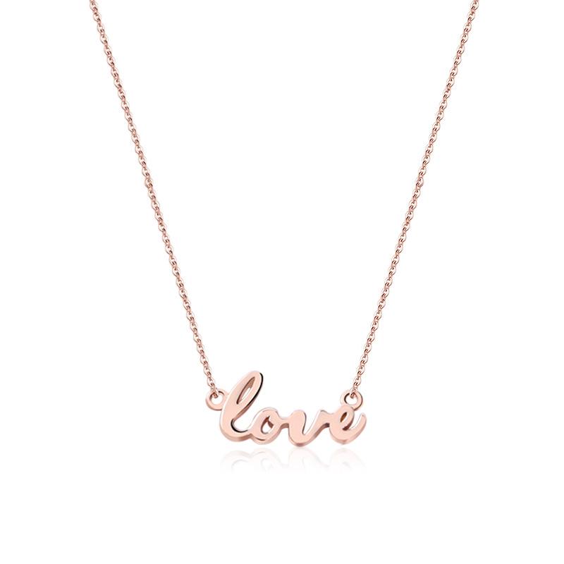 New LOVE English Letter Pendant Couple Necklace Fashionable and Versatile Creative