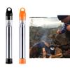 Retractable Campfires Air Blower 201Stainless Steel Texture Outdoor Survival Tool Fire Accelerator for Outdoor